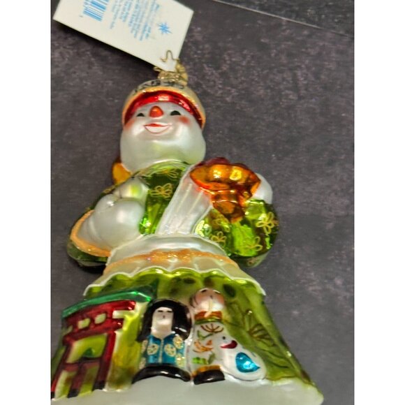 Christopher Radko Snomo Arigato Japan Orname 2003 Snowmen Around The World w/Box - Picture 9 of 9